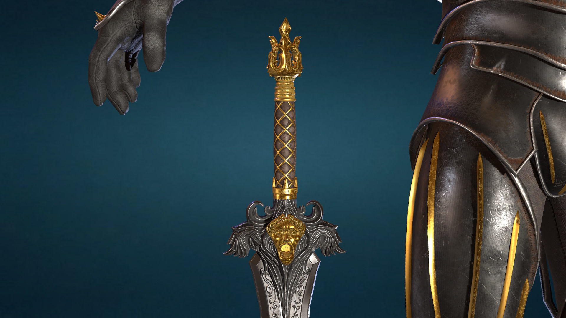 Knight star wars old republic character Low-poly 3D model_15