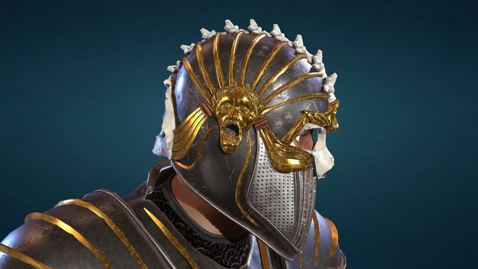 Knight star wars old republic character Low-poly 3D model_8