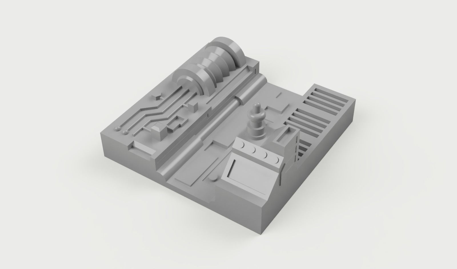 Death Star Diorama Trench Run Tiles 3D print model_5