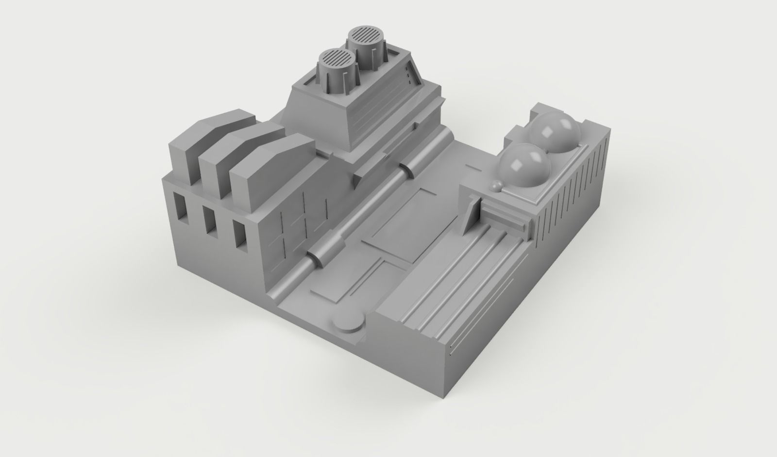 Death Star Diorama Trench Run Tiles 3D print model_6