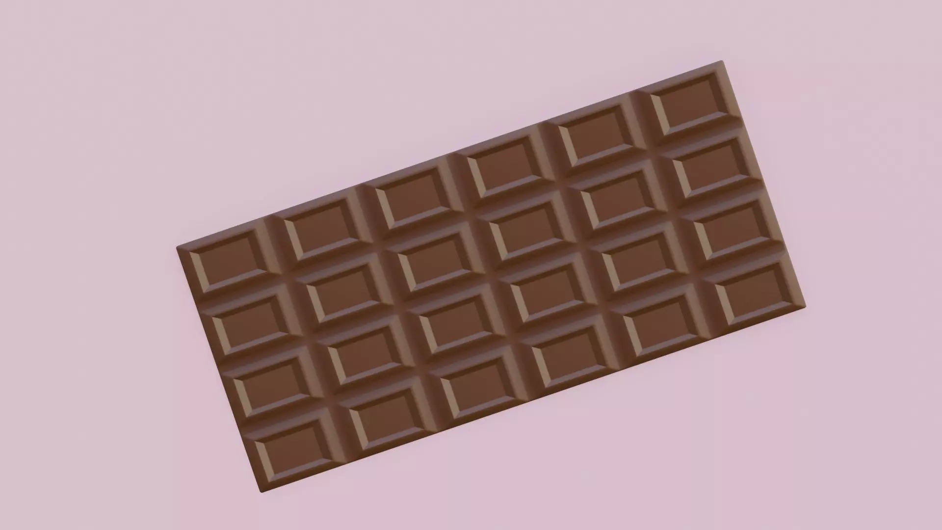 Tile of milk chocolate Free low-poly 3D model_0