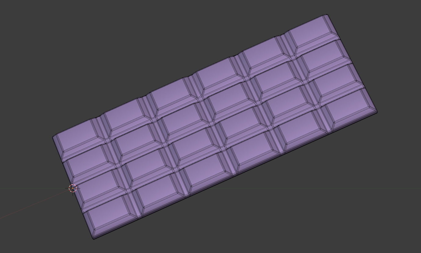 Tile of milk chocolate Free low-poly 3D model_8