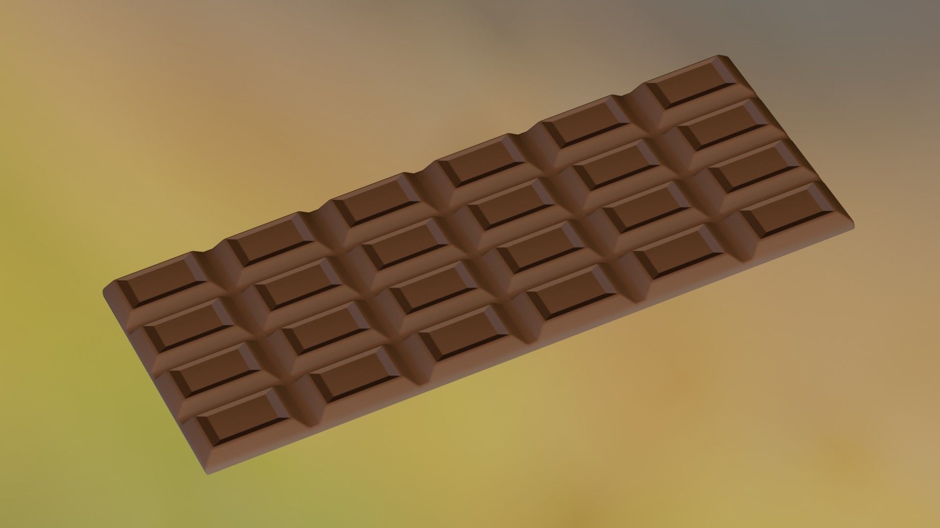 Tile of milk chocolate Free low-poly 3D model_3