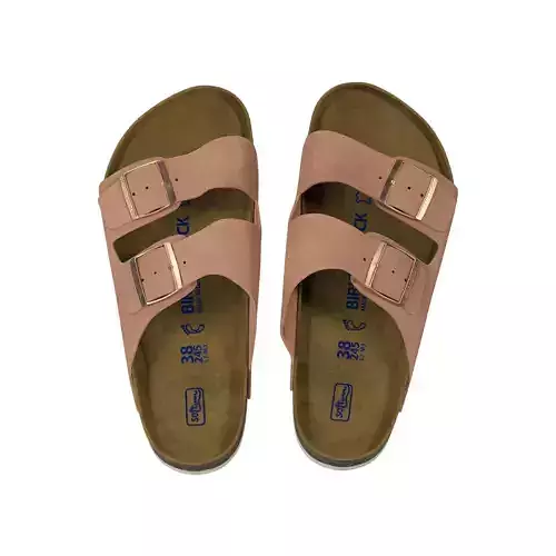 Birkenstock Women Arizona Suede Double Buckle Sandals 3D model