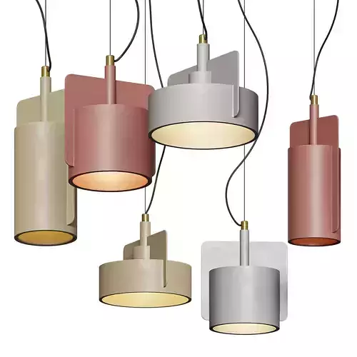 Nordic Design Industrial Cement Pendant Light 3D model