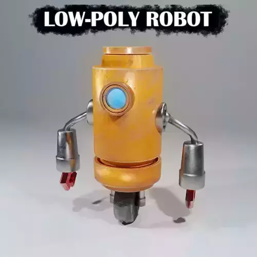 Robot Character Low-poly model