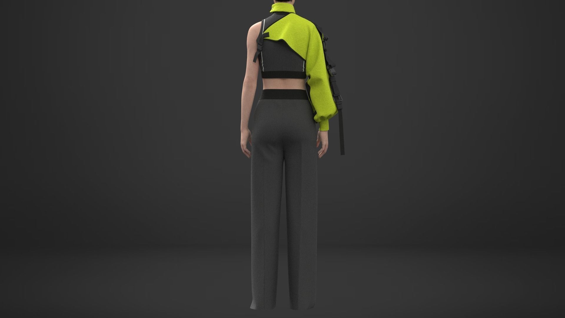 Female Outfit  Clo3D 3D model_2