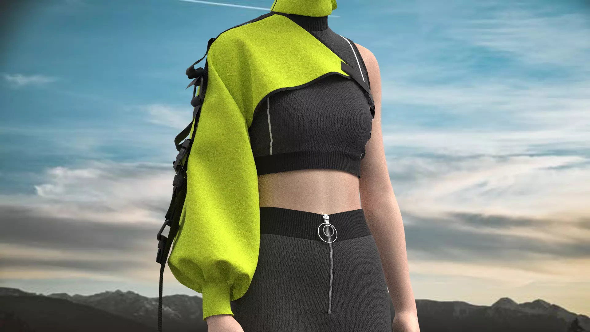 Female Outfit  Clo3D 3D model_0