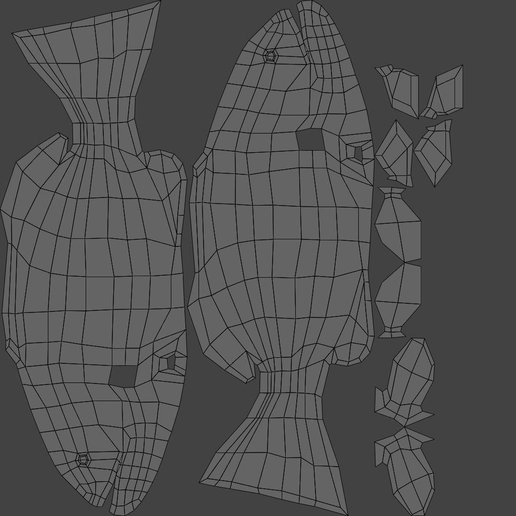 Tiger Grouper Low-poly 3D model_20