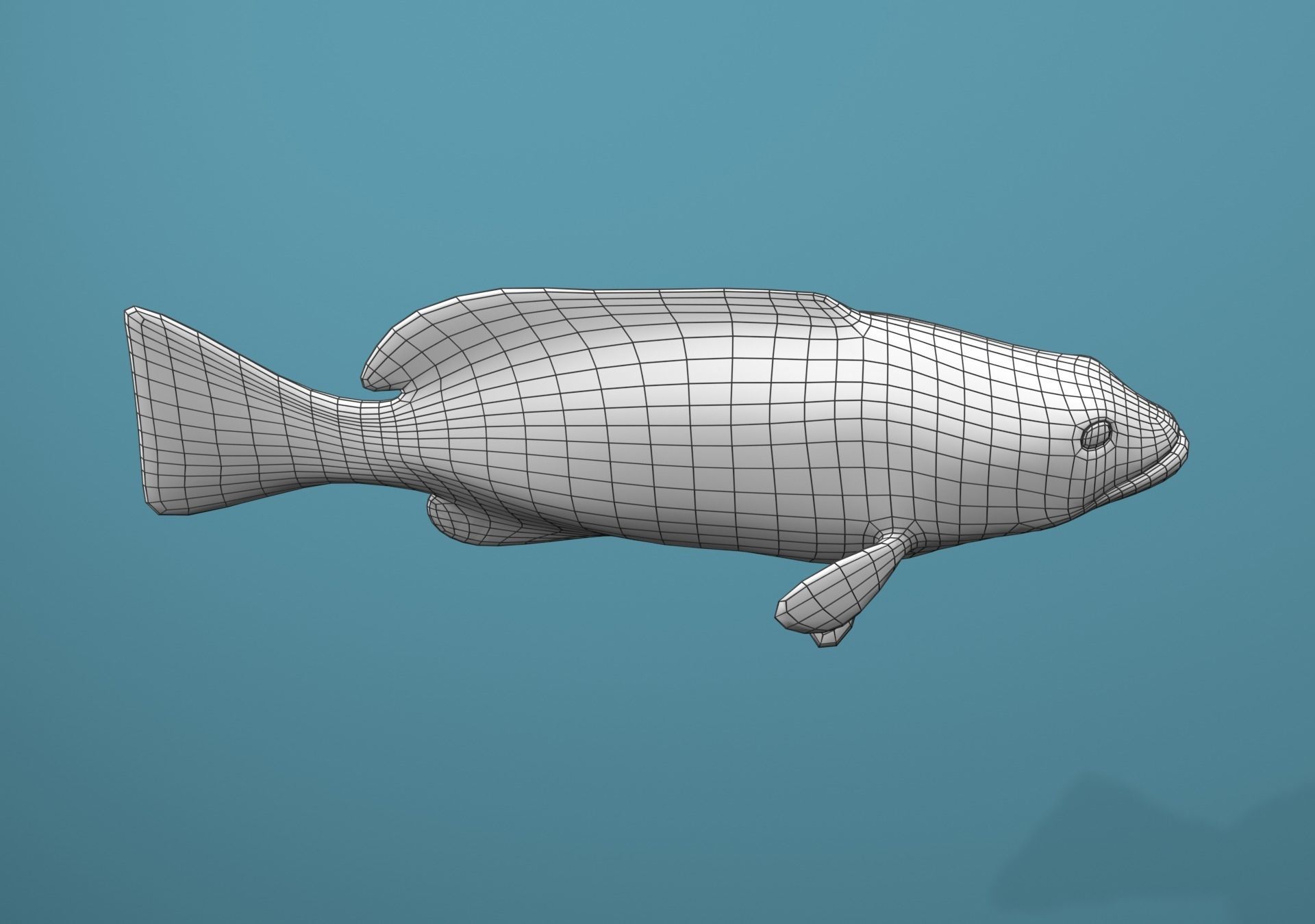 Tiger Grouper Low-poly 3D model_22