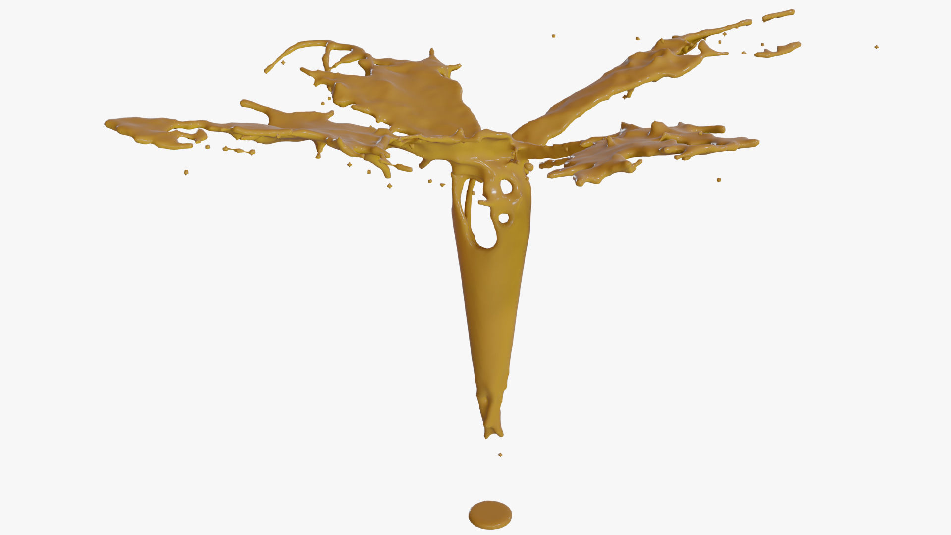 Splash liquid splashing onto background Free 3D model_13