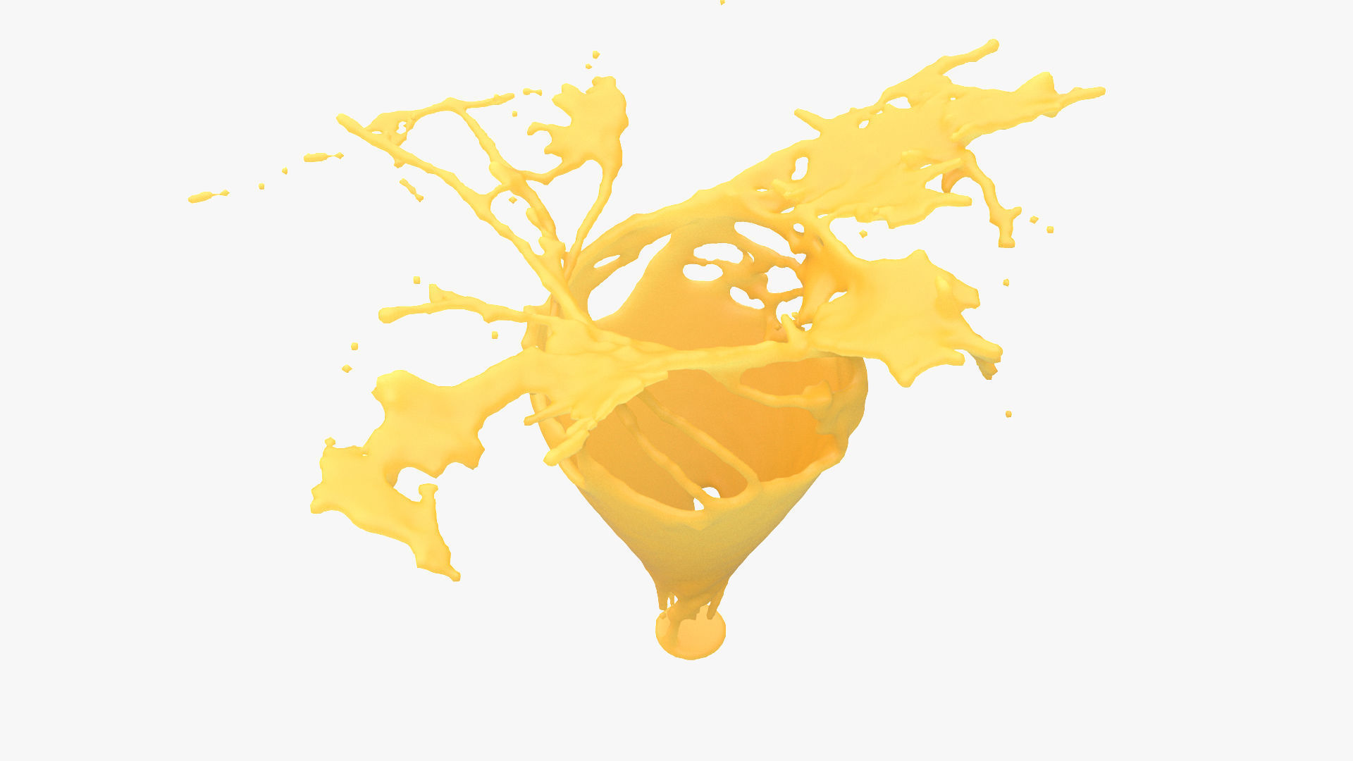 Splash liquid splashing onto background Free 3D model_5