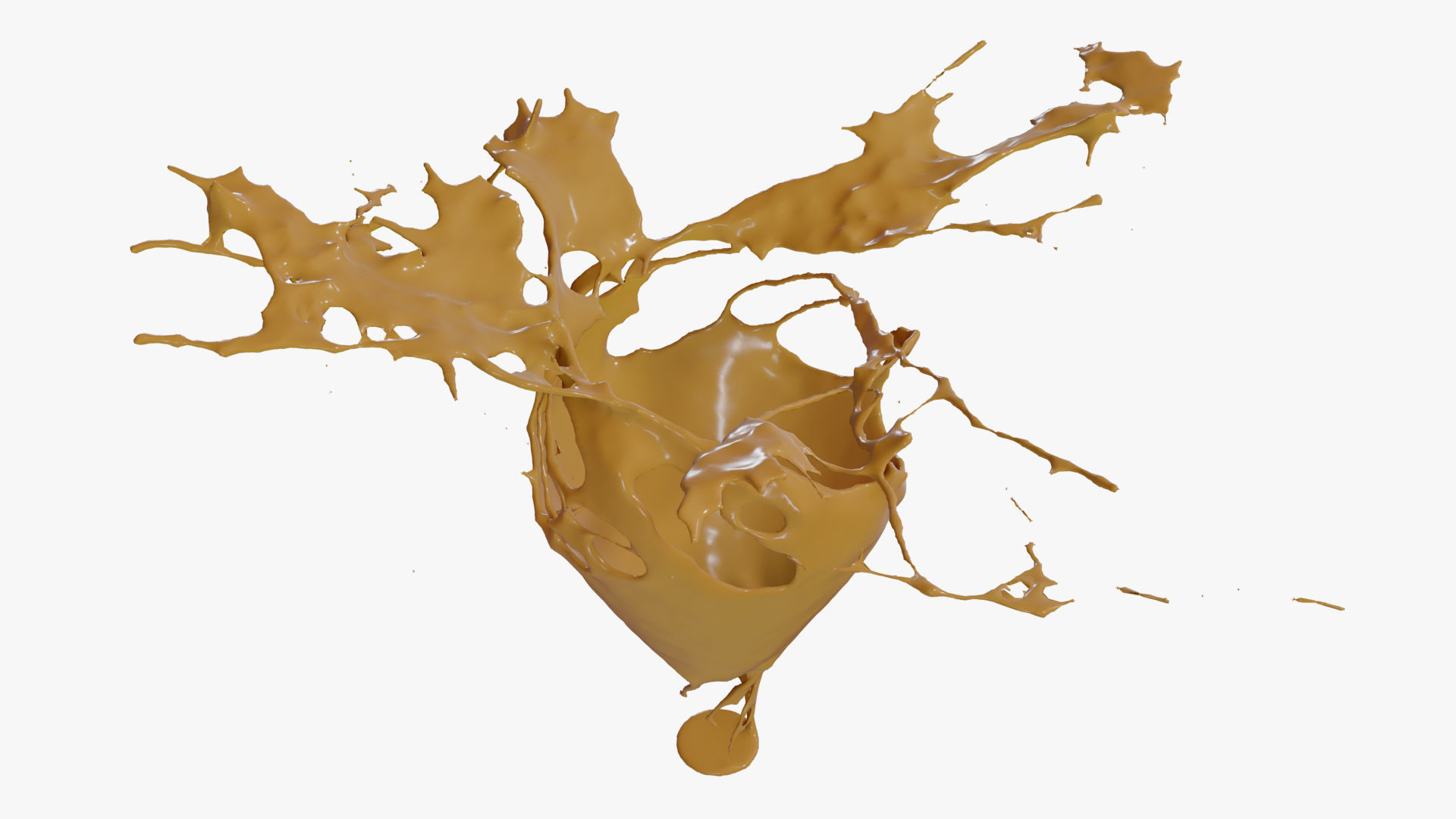 Splash liquid splashing onto background Free 3D model_47