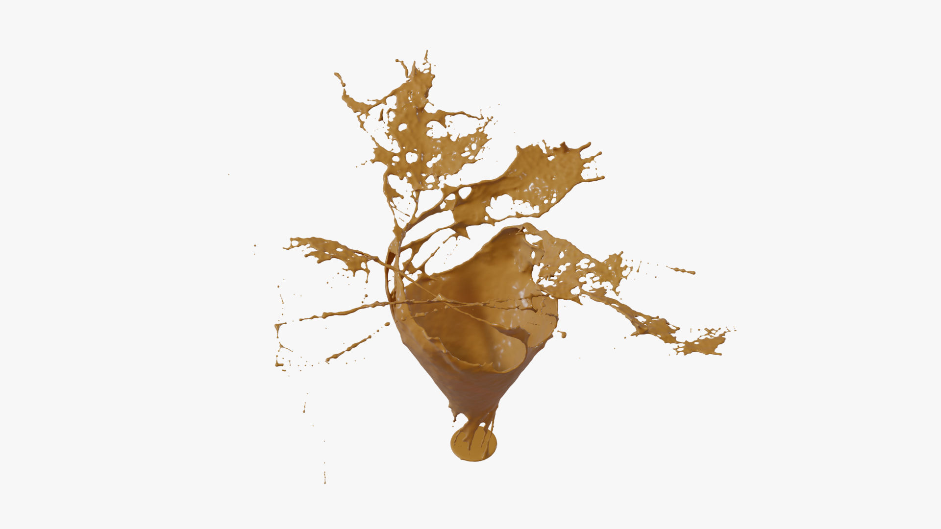 Splash liquid splashing onto background Free 3D model_16