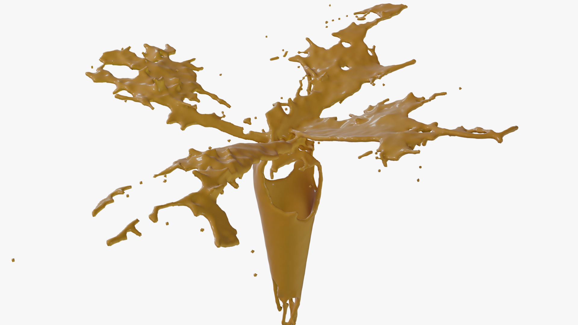 Splash liquid splashing onto background Free 3D model_29