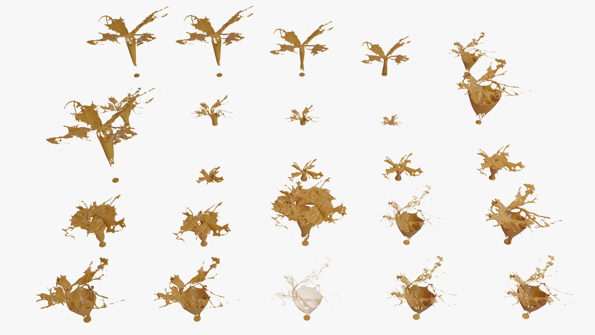 Splash liquid splashing onto background Free 3D model_7