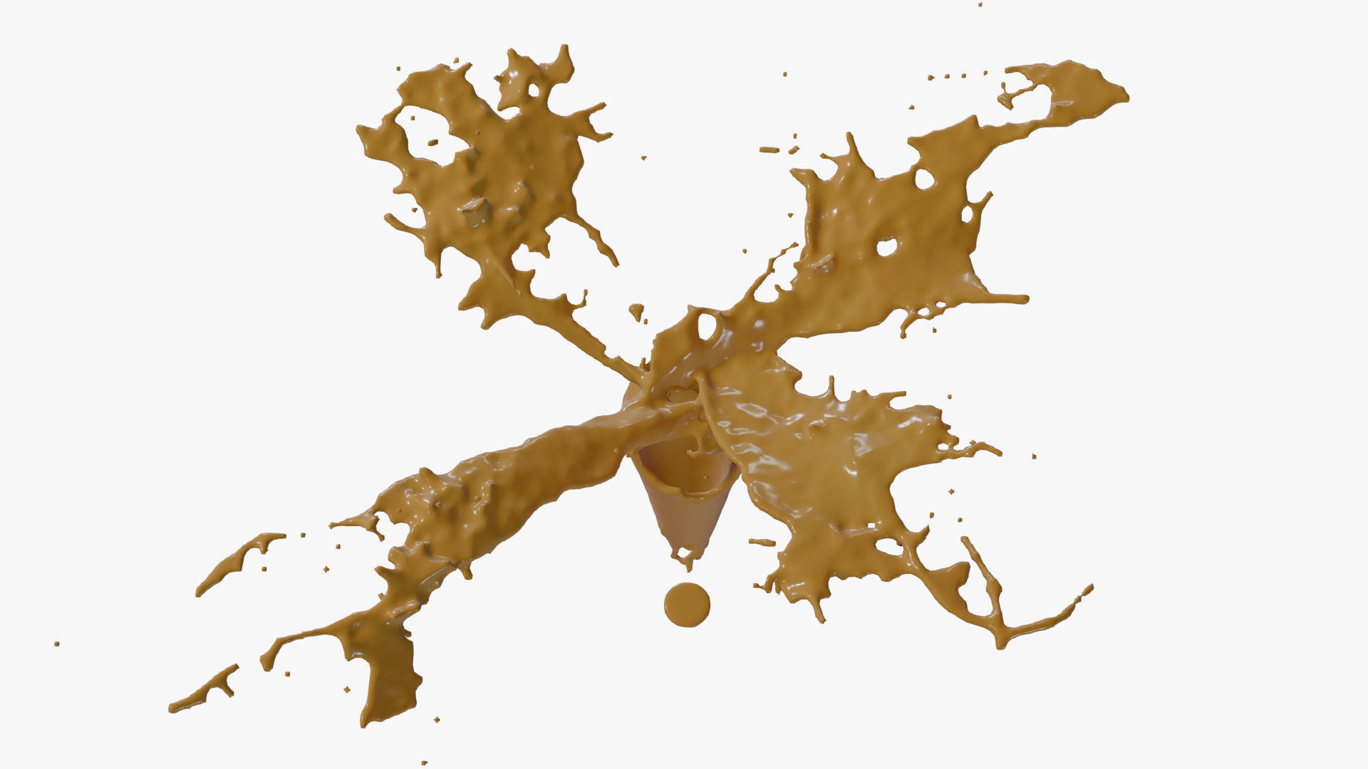 Splash liquid splashing onto background Free 3D model_28