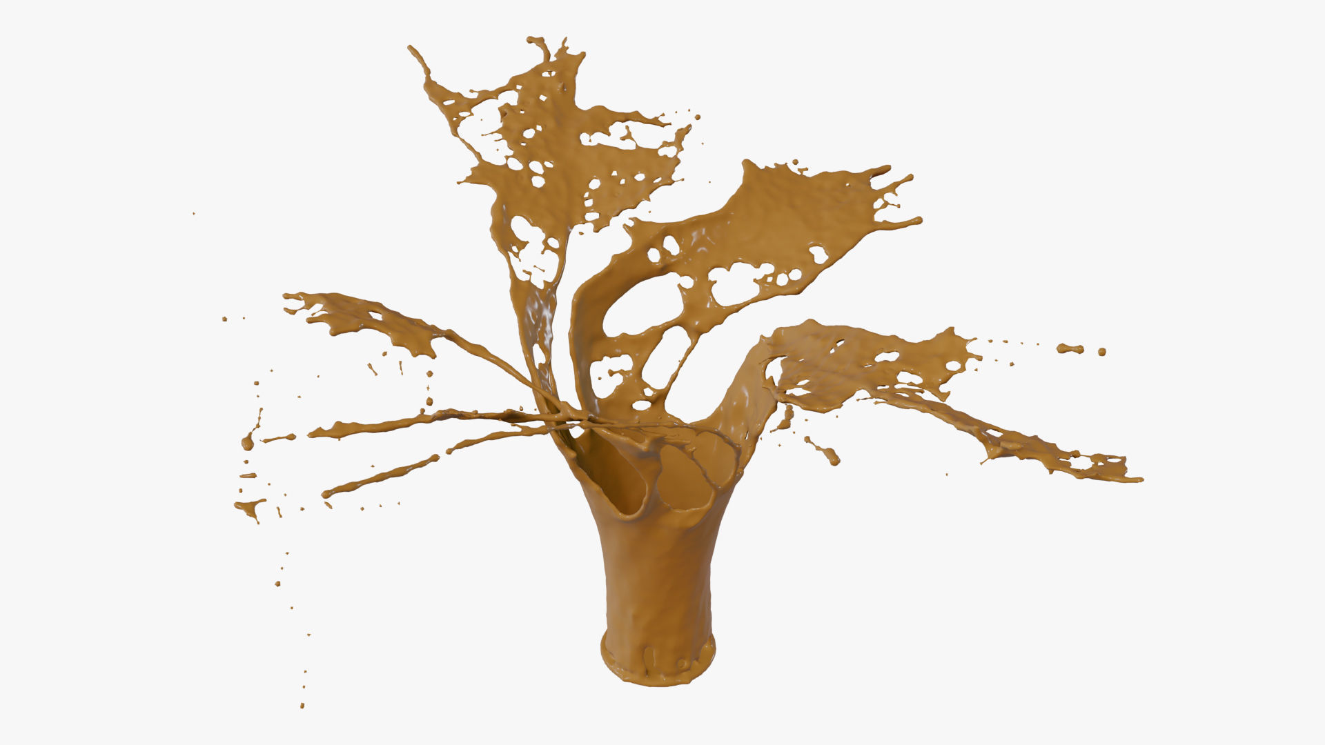 Splash liquid splashing onto background Free 3D model_21