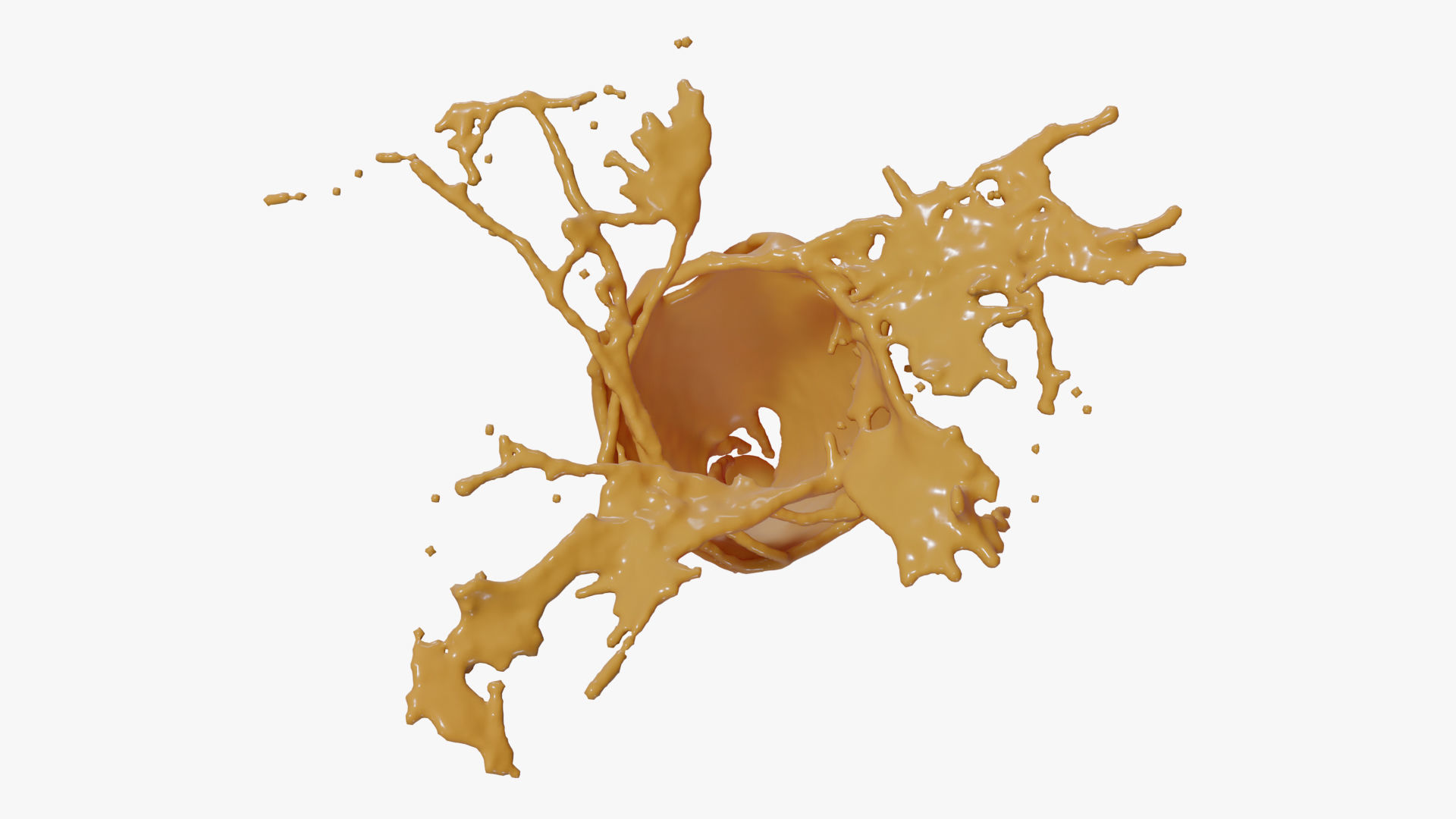 Splash liquid splashing onto background Free 3D model_44