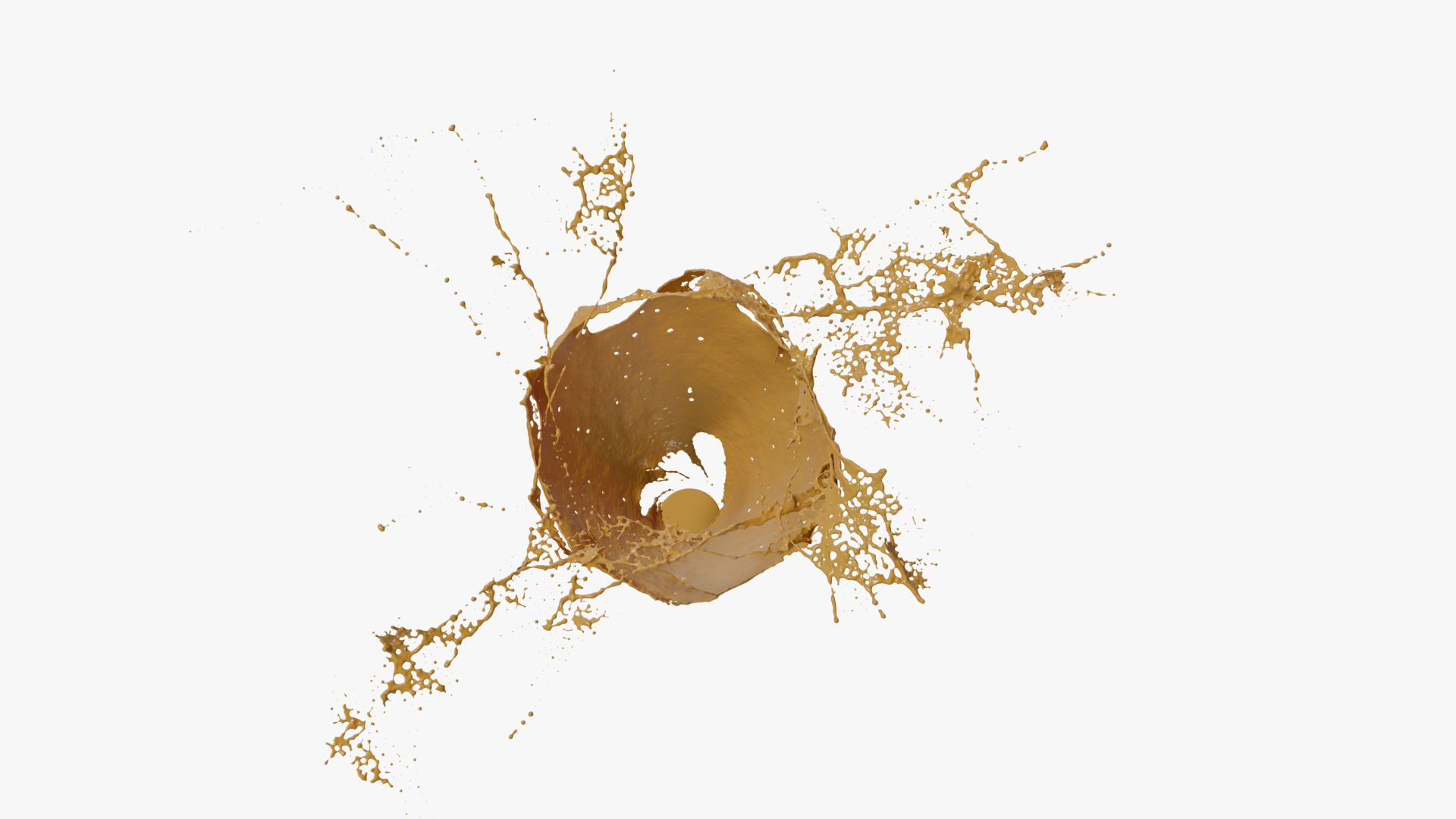 Splash liquid splashing onto background Free 3D model_43