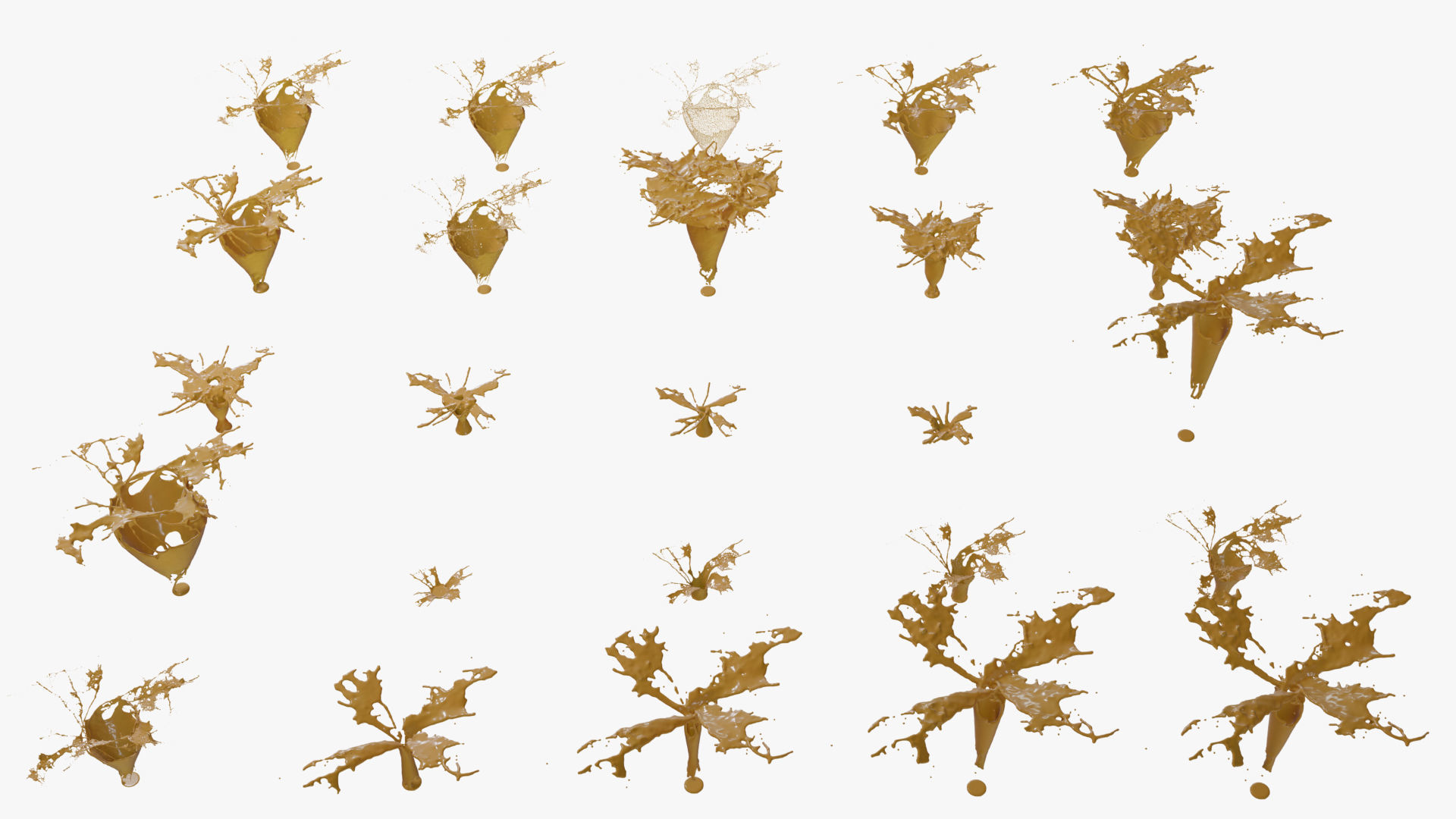 Splash liquid splashing onto background Free 3D model_10