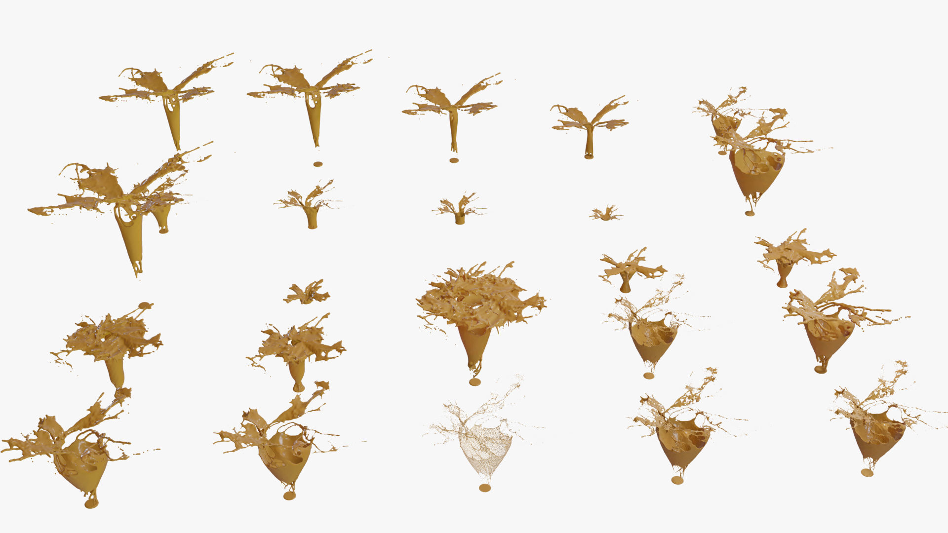 Splash liquid splashing onto background Free 3D model_11