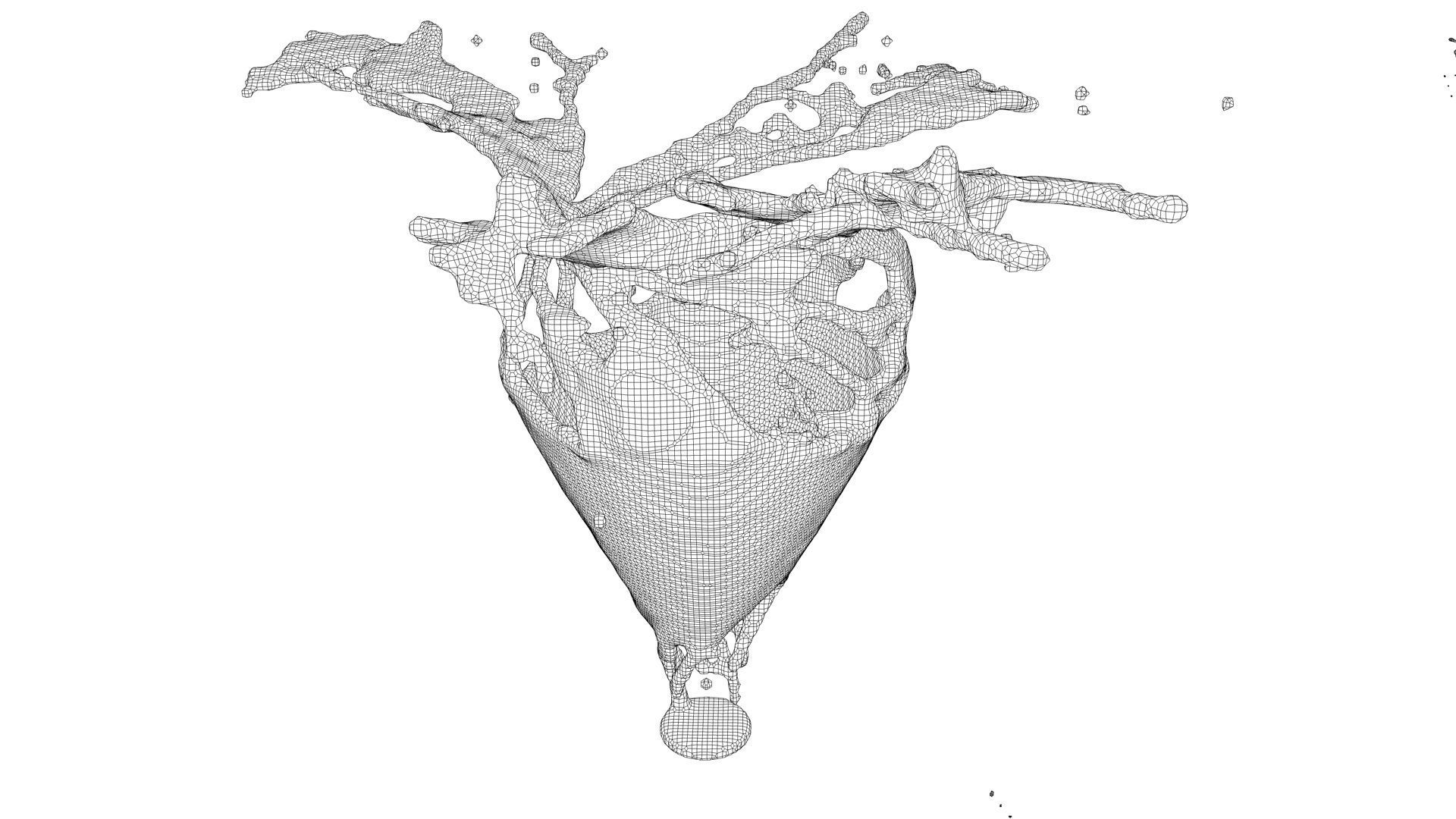 Splash liquid splashing onto background Free 3D model_3