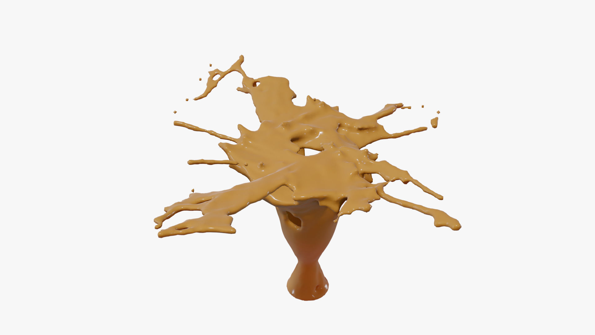 Splash liquid splashing onto background Free 3D model_35