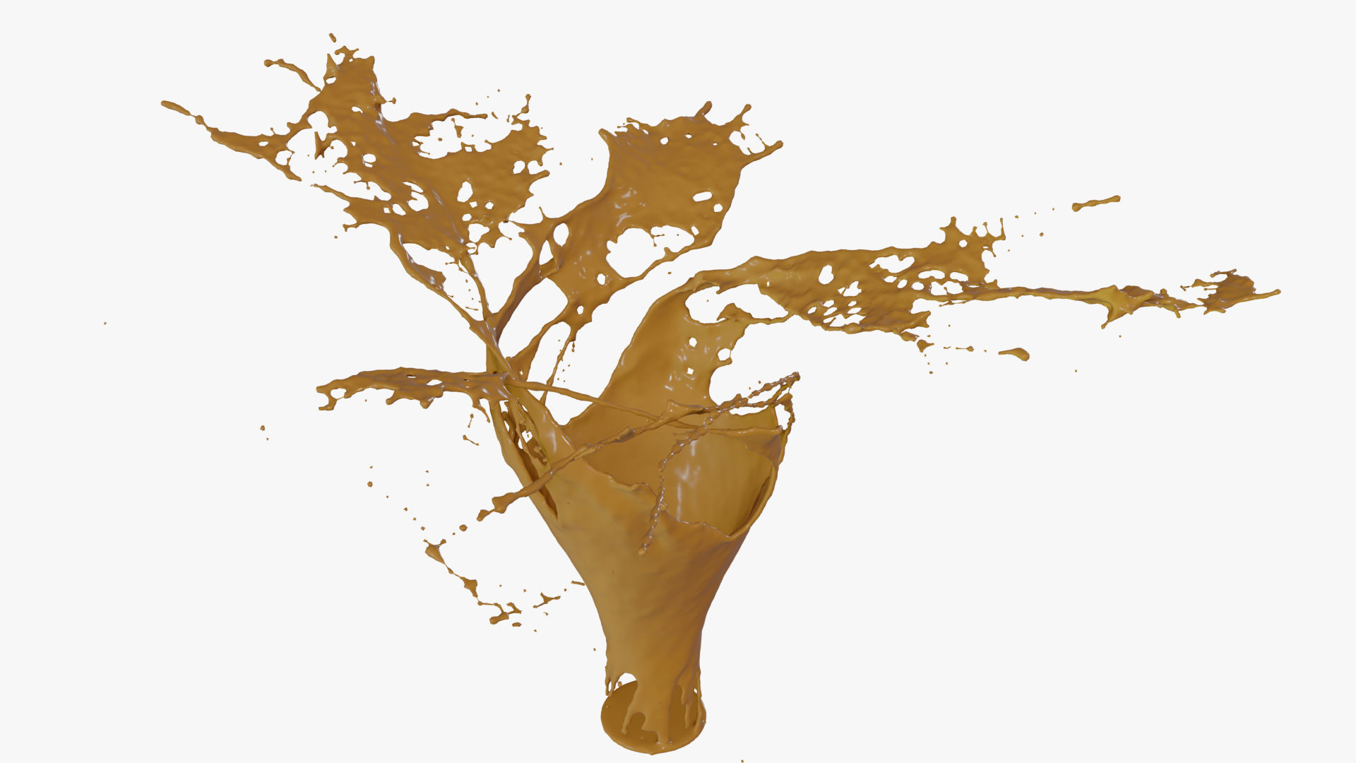 Splash liquid splashing onto background Free 3D model_18