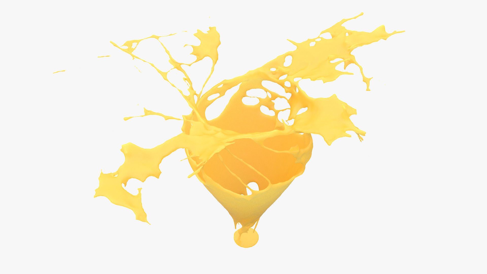 Splash liquid splashing onto background Free 3D model_6