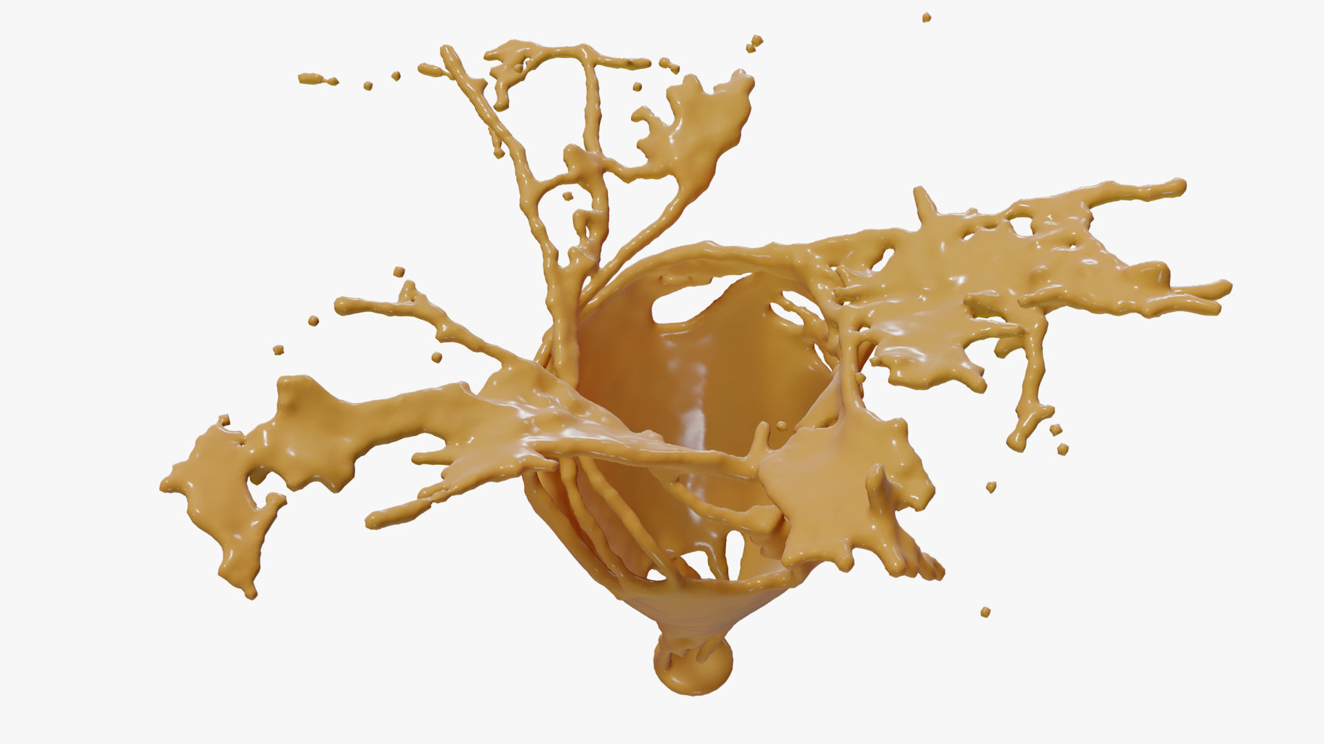 Splash liquid splashing onto background Free 3D model_45