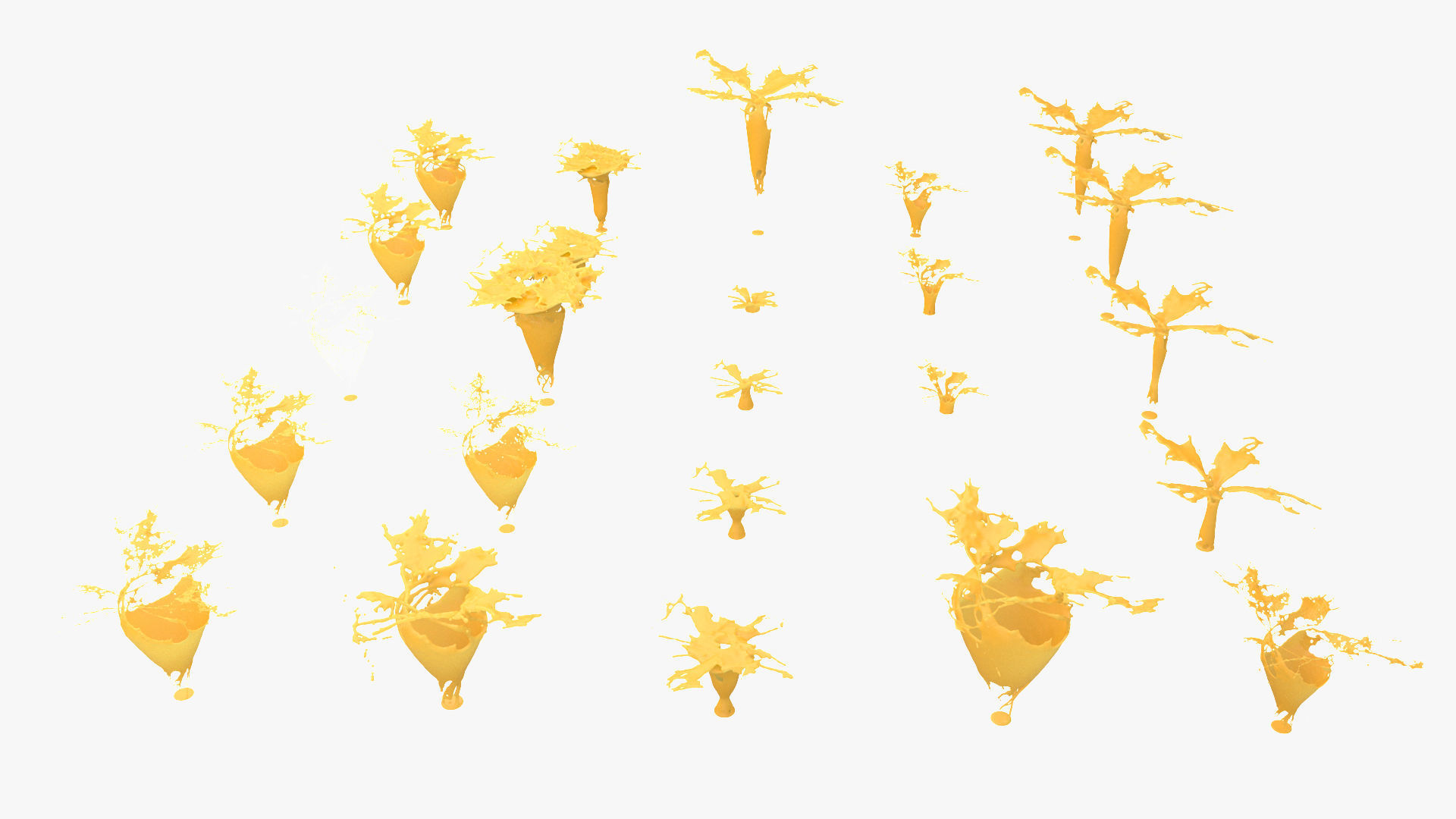 Splash liquid splashing onto background Free 3D model_1