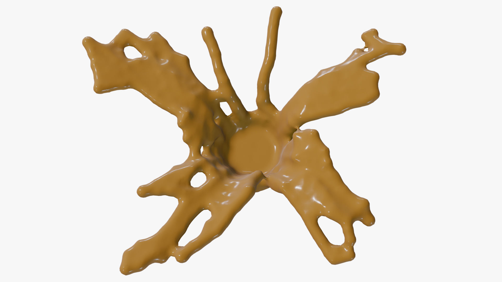 Splash liquid splashing onto background Free 3D model_30