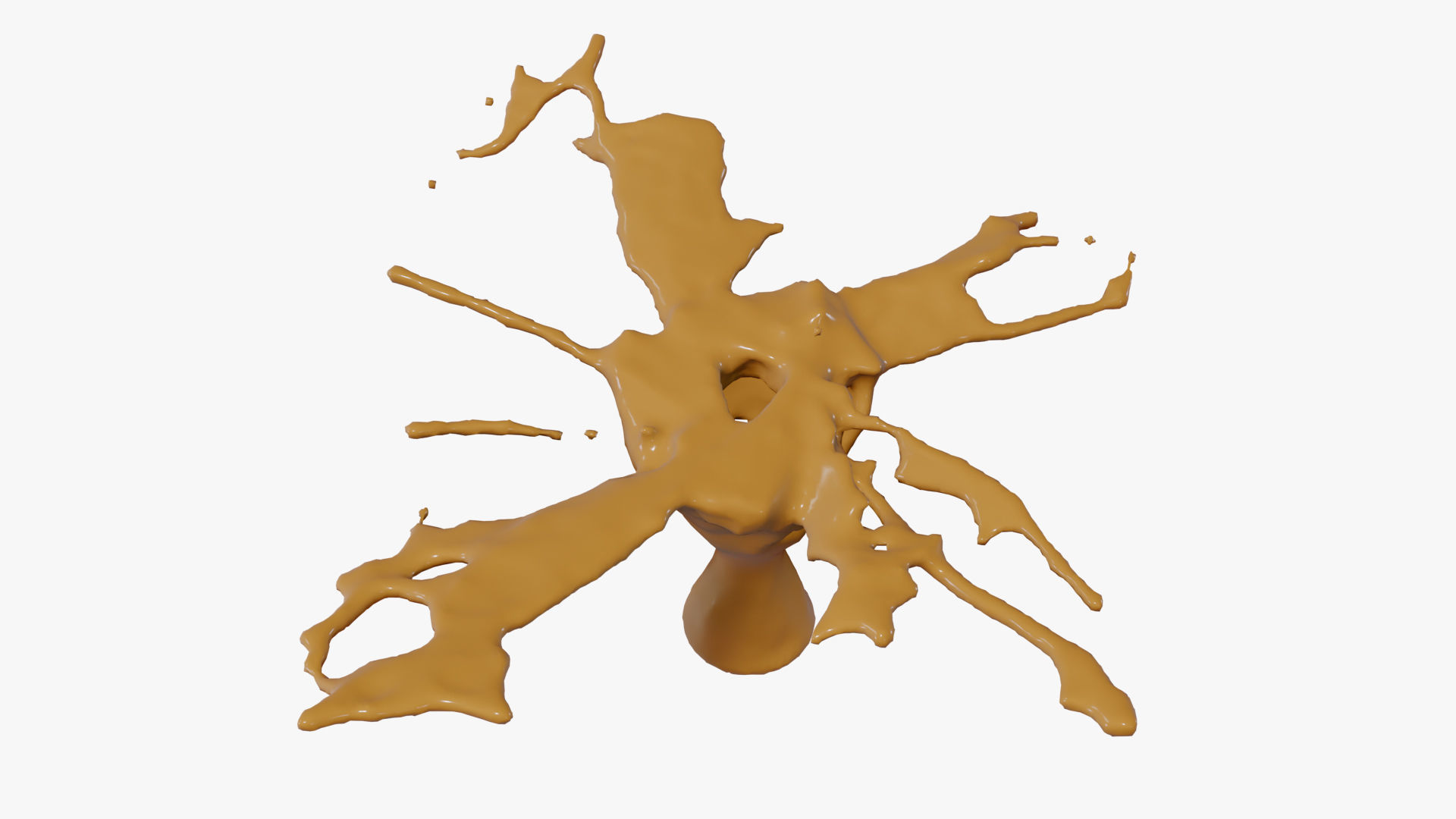 Splash liquid splashing onto background Free 3D model_34