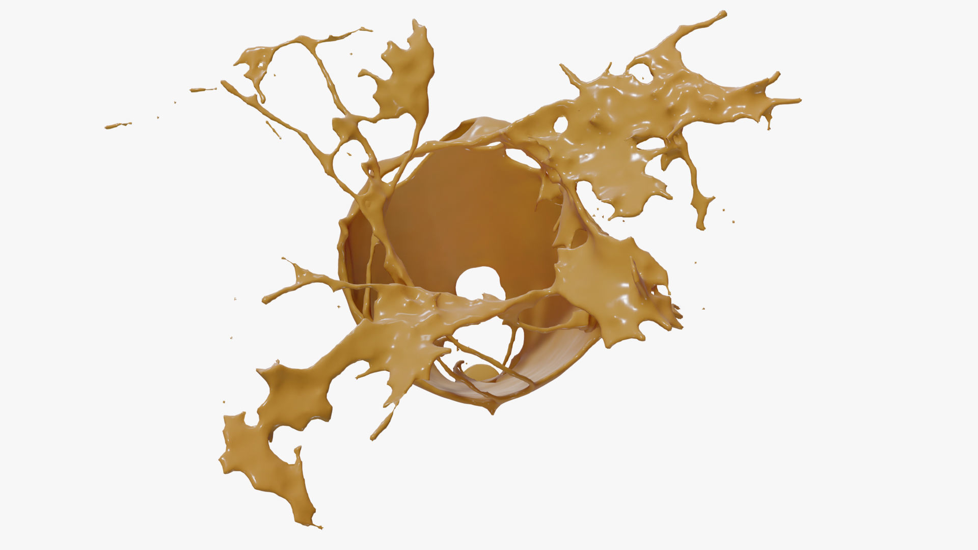 Splash liquid splashing onto background Free 3D model_27