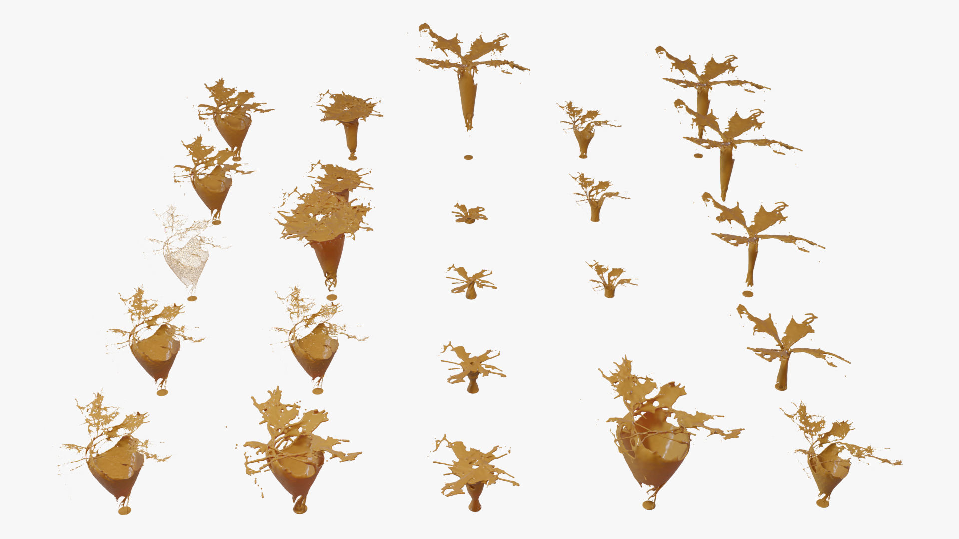 Splash liquid splashing onto background Free 3D model_9