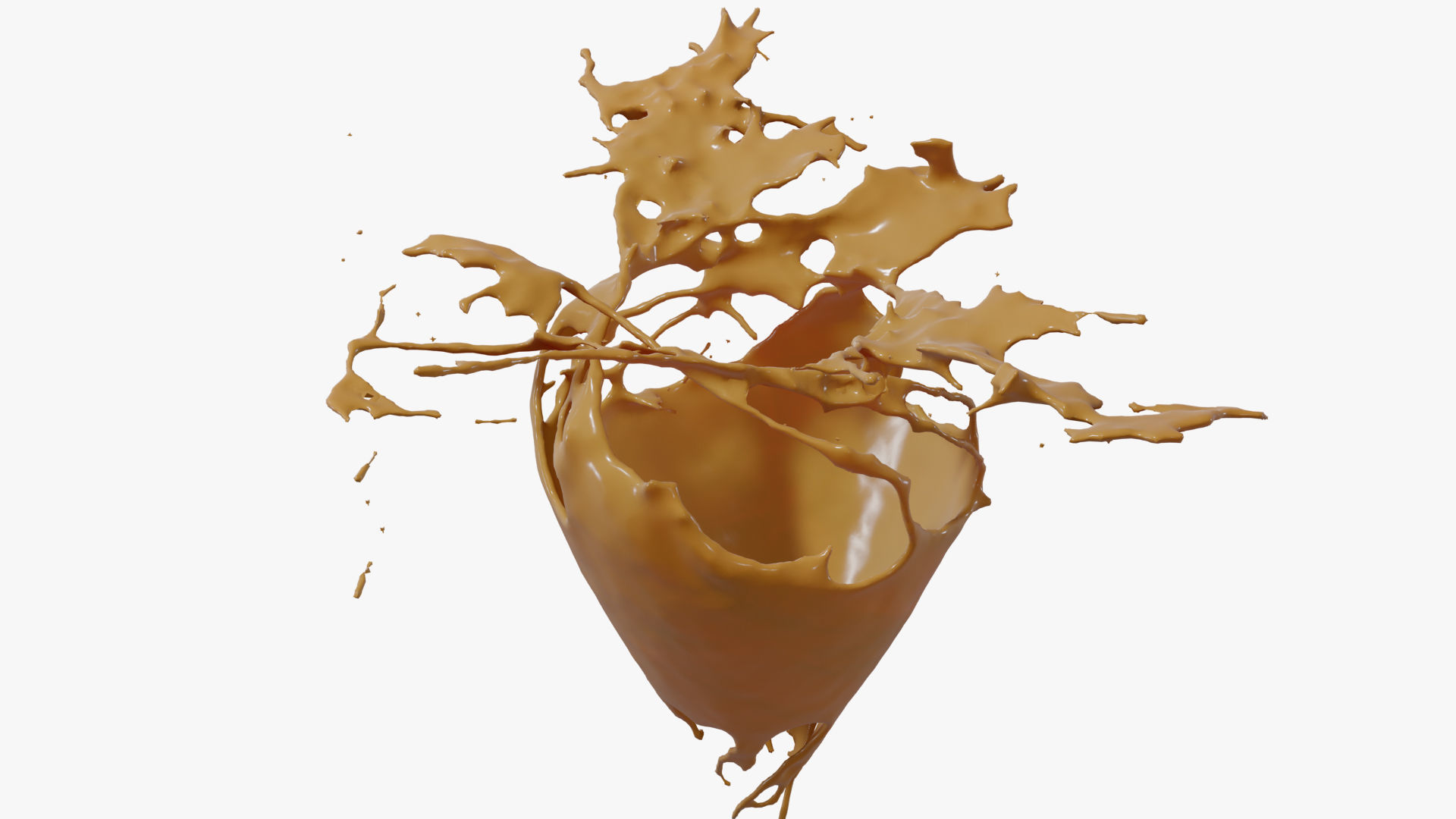 Splash liquid splashing onto background Free 3D model_26