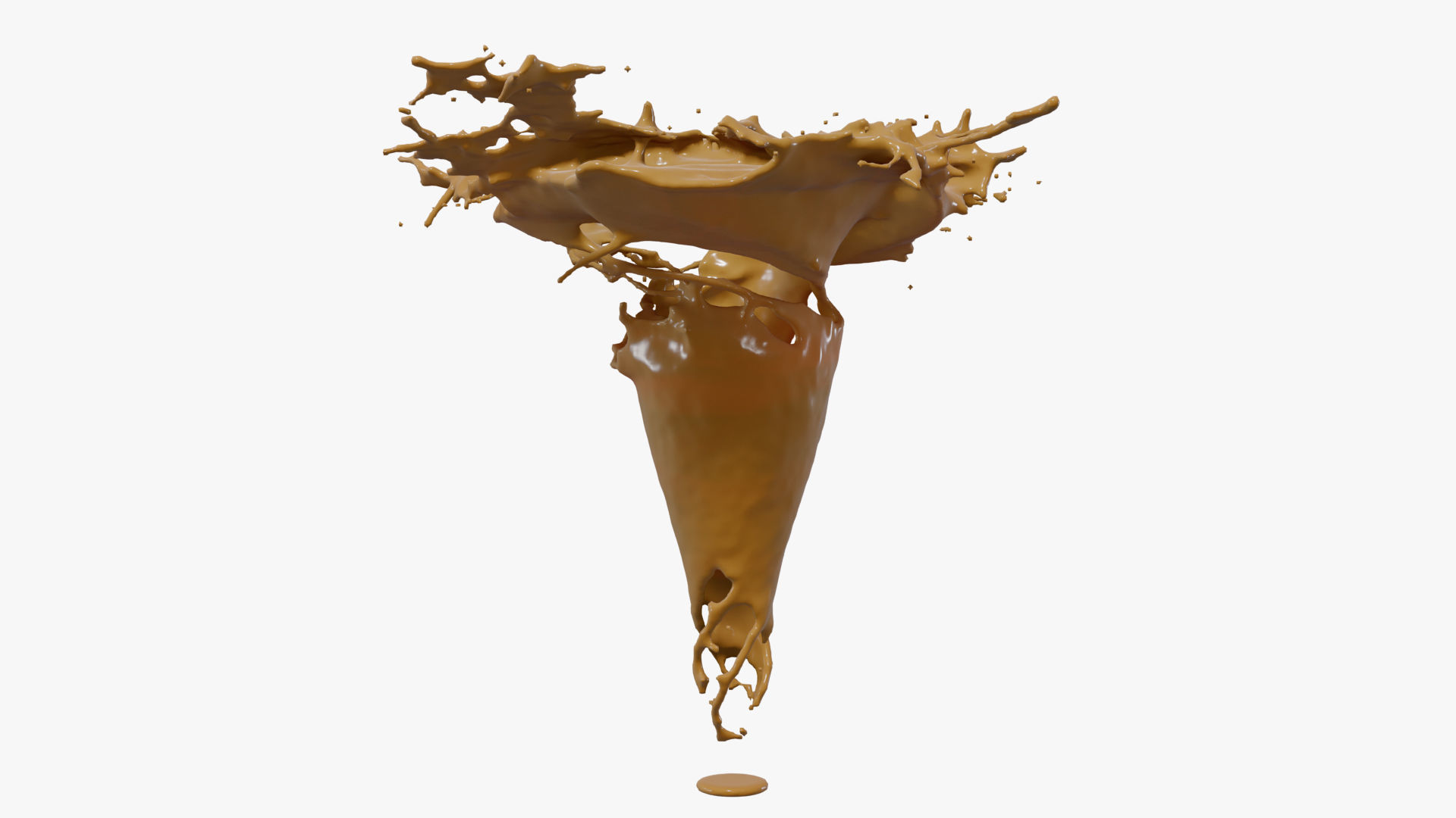 Splash liquid splashing onto background Free 3D model_40