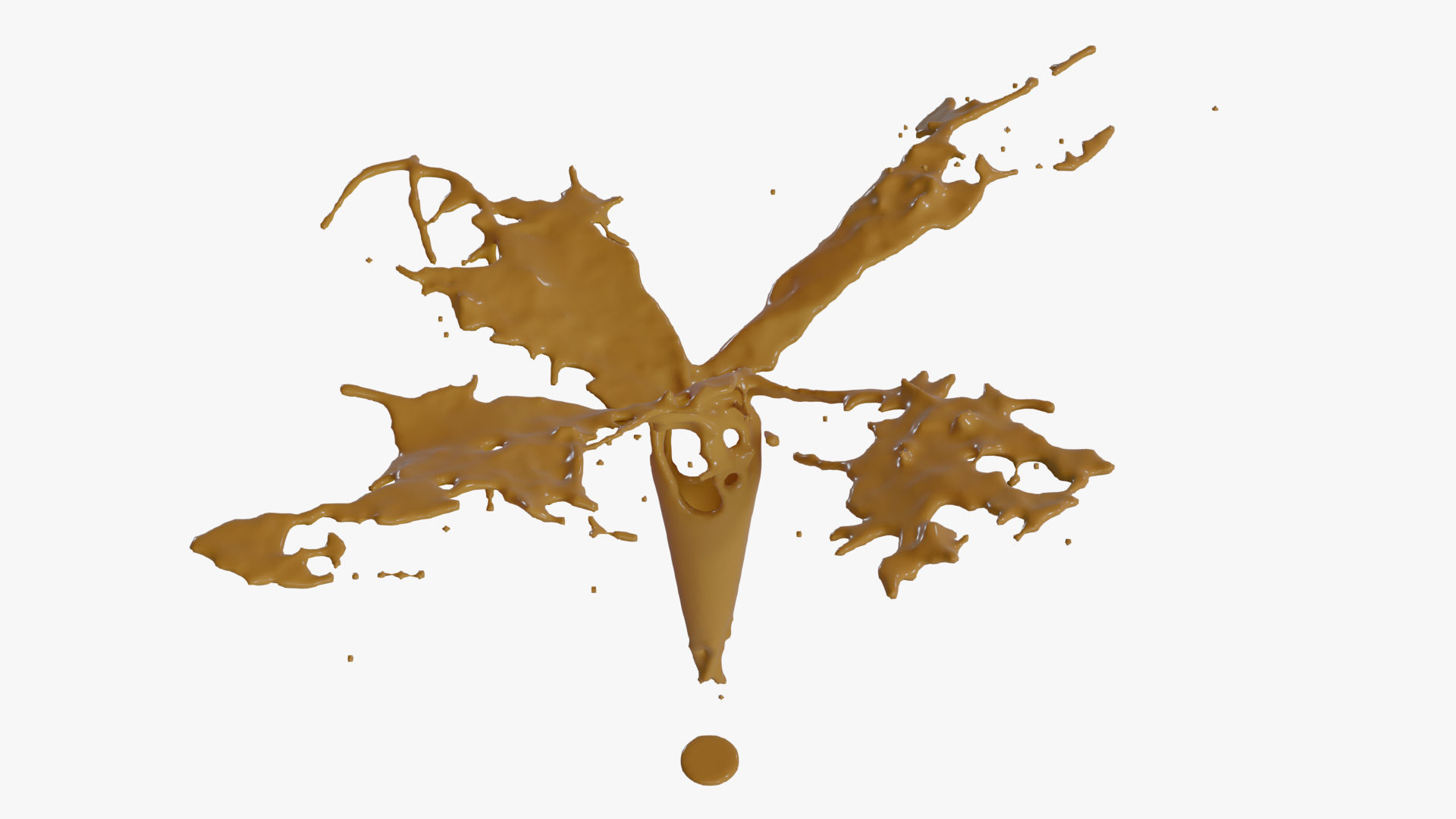 Splash liquid splashing onto background Free 3D model_12