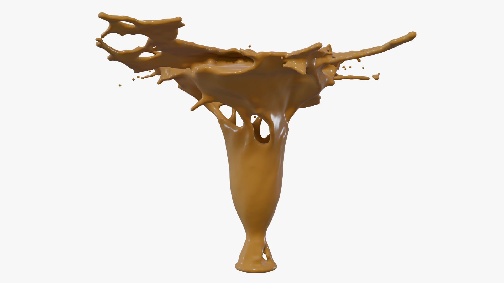 Splash liquid splashing onto background Free 3D model_39