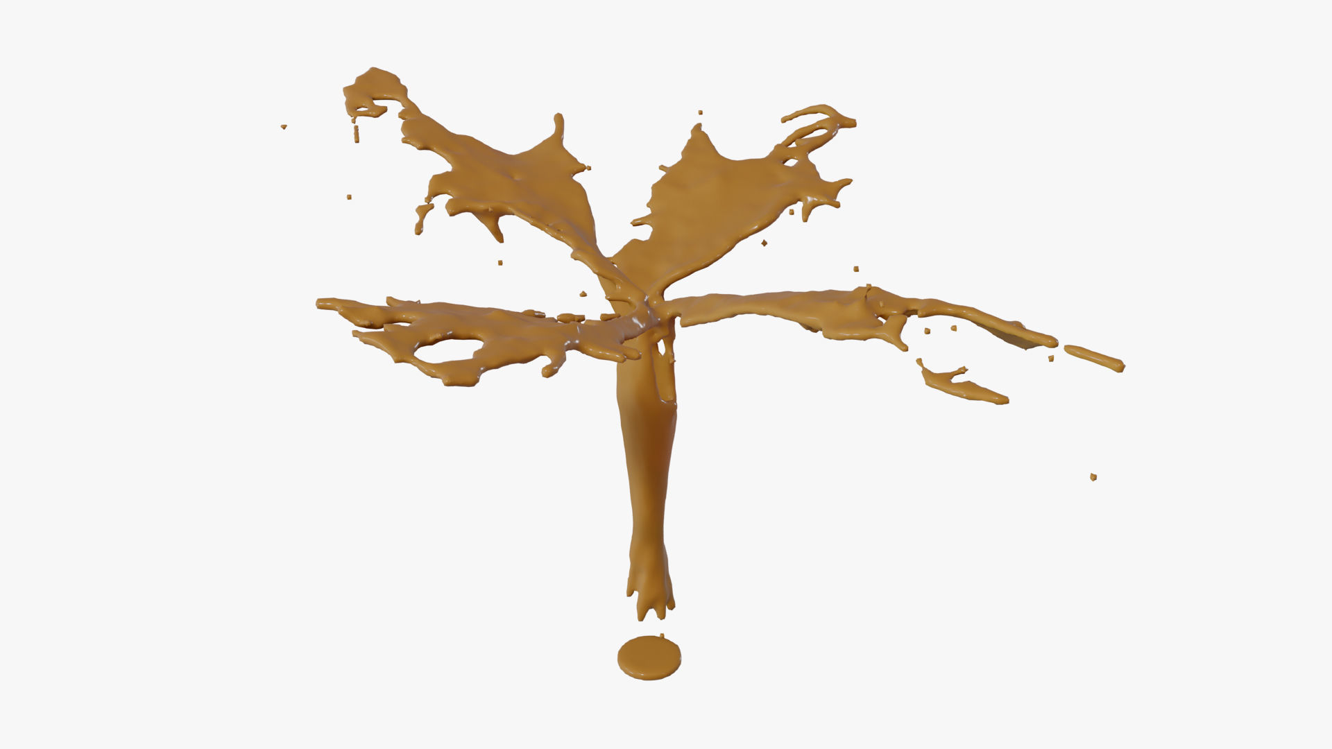 Splash liquid splashing onto background Free 3D model_14