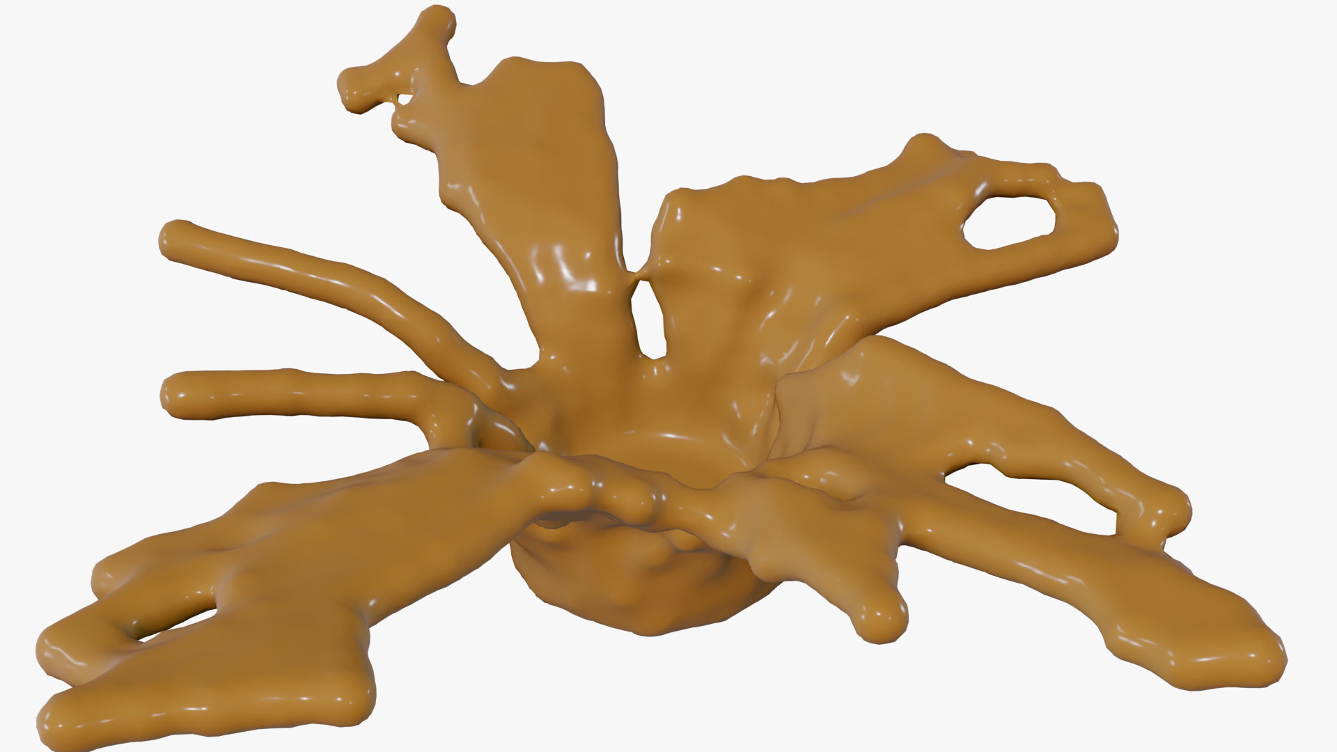 Splash liquid splashing onto background Free 3D model_31