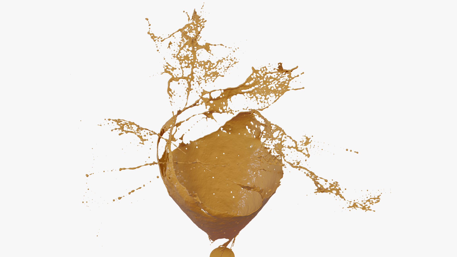 Splash liquid splashing onto background Free 3D model_42