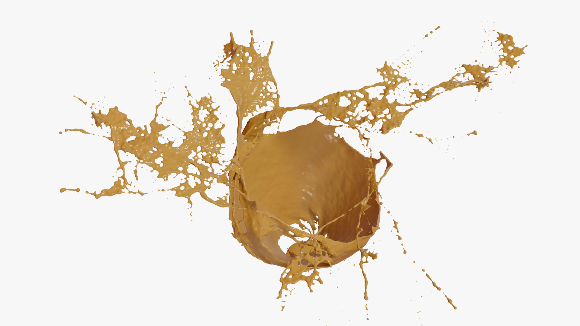 Splash liquid splashing onto background Free 3D model_50