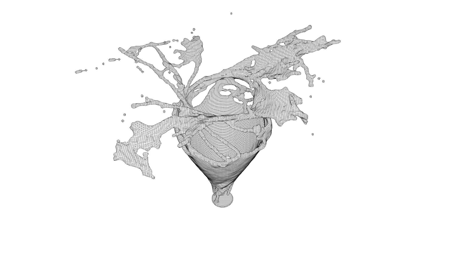 Splash liquid splashing onto background Free 3D model_4