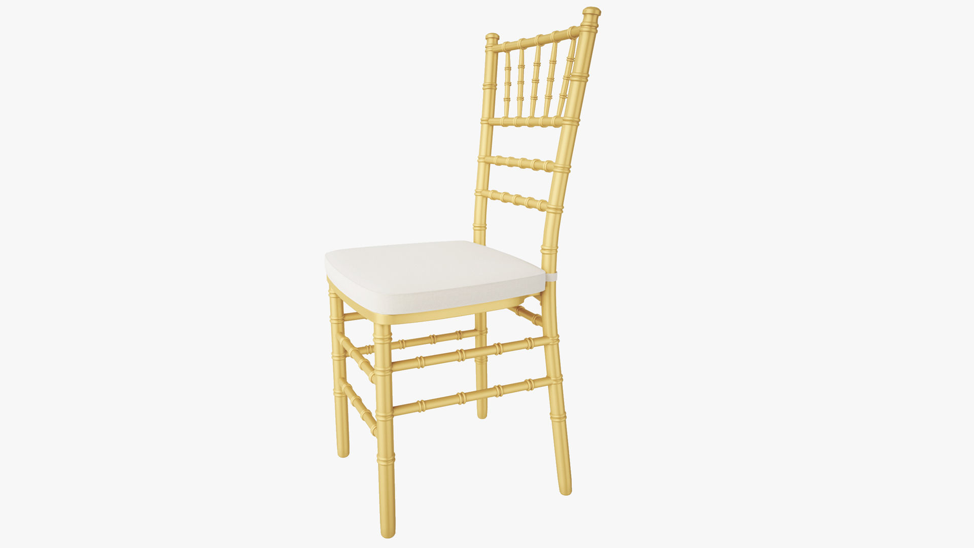 Gold Wood Stacking Chiavari Chair 3D model_1