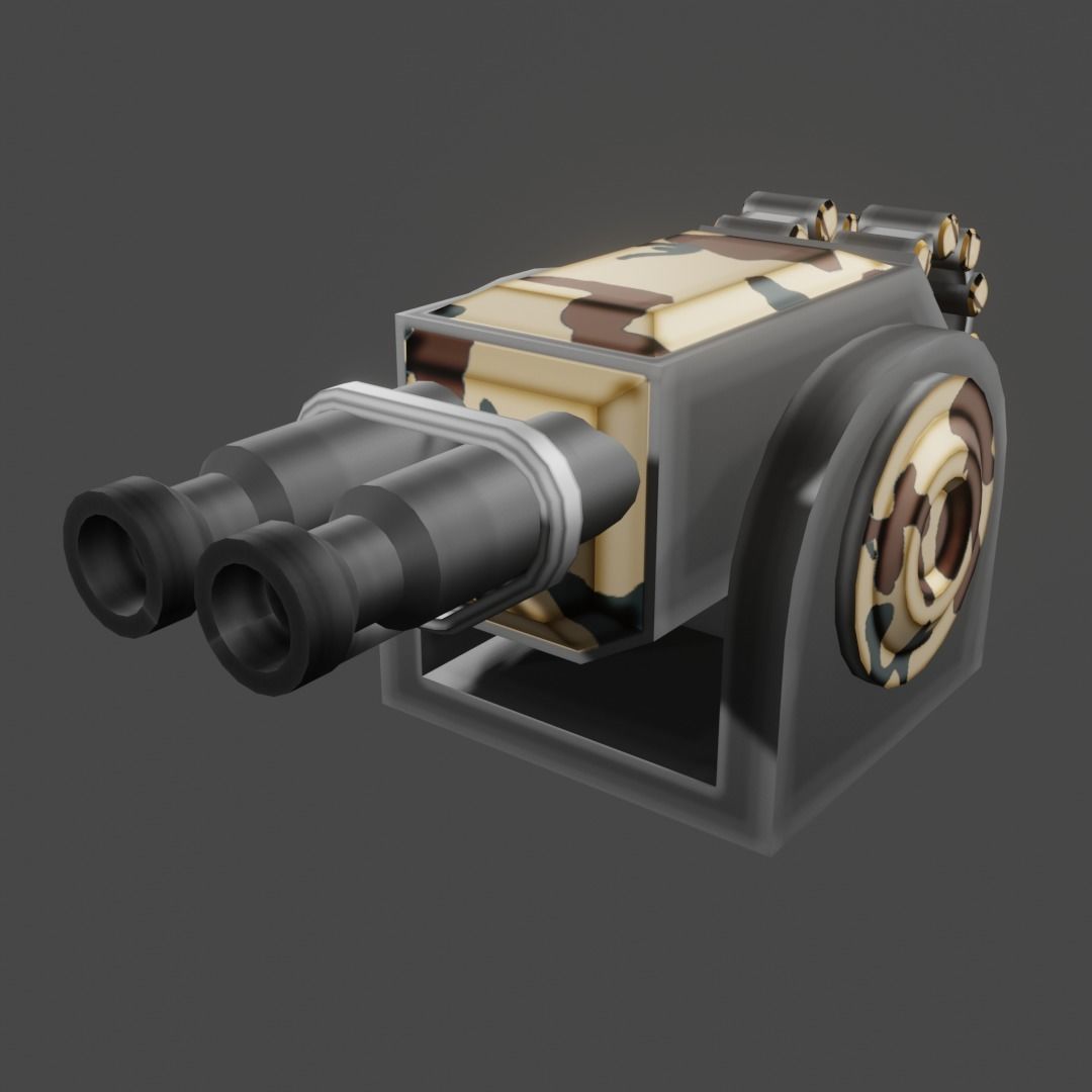 Armor wall pack modular Low-poly 3D model_11