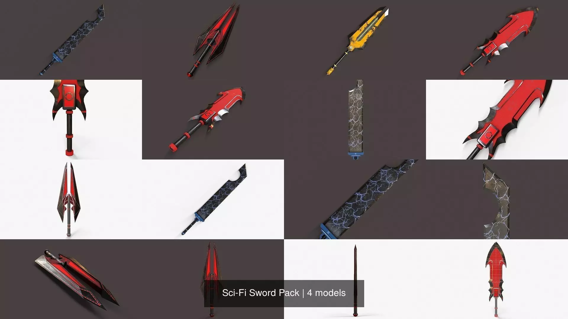 Sci-Fi Sword Pack 3D Model Collection_0