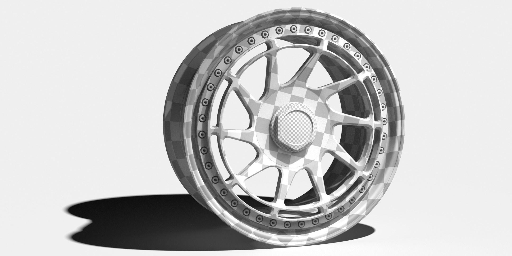 Rotiform YVR Wheel Rim 3D Model UVW Unwrapped 3D model_5