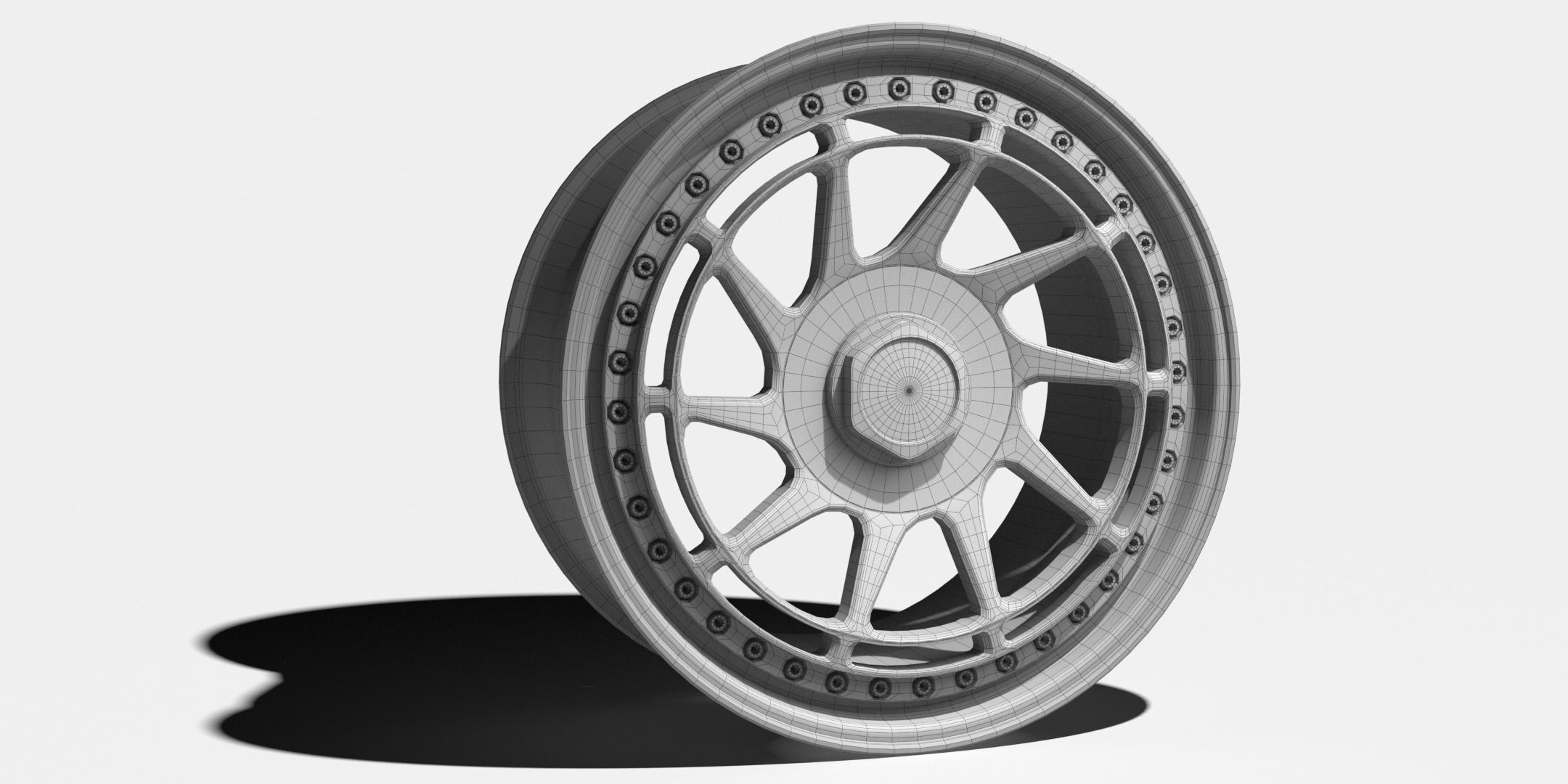 Rotiform YVR Wheel Rim 3D Model UVW Unwrapped 3D model_4